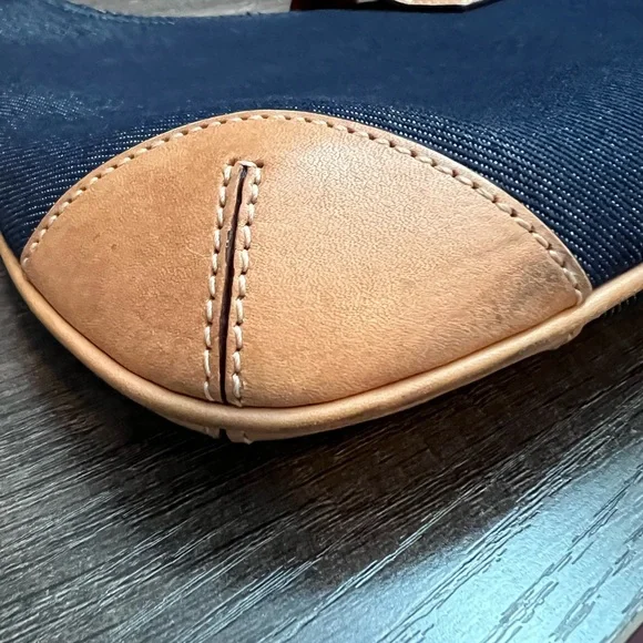 Coach J3K 8932 Y2K Denim and Tan leather Hobo Bag with red tag EUC - Picture 6 of 16